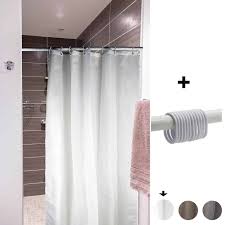 White Stall Shower Curtain Half Size