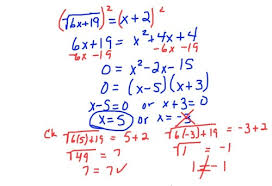 Alg 2 6 7 Solving Radical Equations And