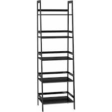 Ladder Shelf Black Bookshelf
