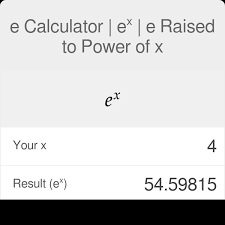 E Calculator Eˣ E Raised To Power Of X