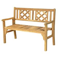 Forclover Patio Foldable Wood Bench