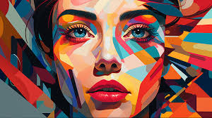 Abstract Women Face Images Browse 958