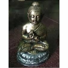 King Silver And Golden Ceramic Buddha