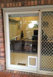 Screen Door With Pet Door Aussie Pet