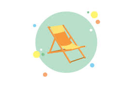 Summer Beach Chair Circle Icon 3