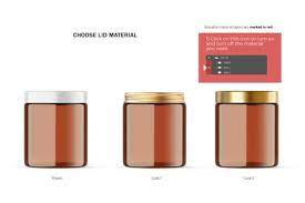 4oz Amber Glass Jar Mockup Graphic By