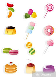 Shower Curtain Cartoon Candy Icon