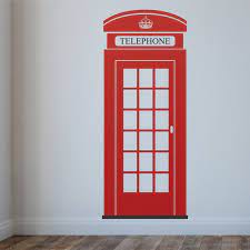 London Telephone Box Wall Decal British