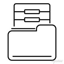 Computer File Folder Icon Outline