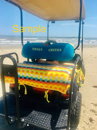 Cheetah Golf Cart Seat Cover Set For