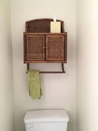 Over The Toilet Wicker Storage Cabinet