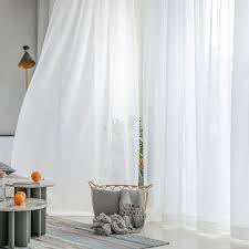 White Chiffon Sheer Curtain