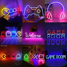 Welcome Game Neon Sign Light Led Icon
