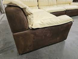 Italian Modular Corner Sofa In Leather