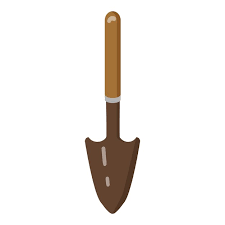 Handle Shovel Icon Cartoon Vector Hunt
