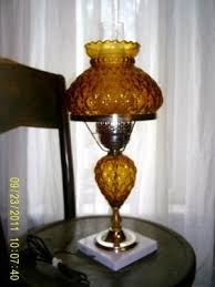 Vintage Fenton Amber Glass Quilted