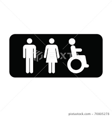 Bathroom Symbol Vector Icon With Man