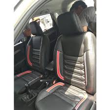 Pu Leather Black Santro Front Seat Cover
