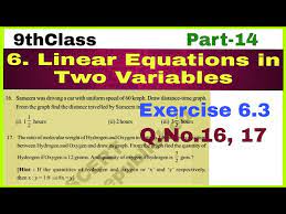 9thclass Linear Equations In Two