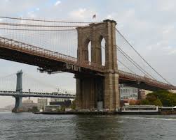 tesla model x across the brooklyn bridge