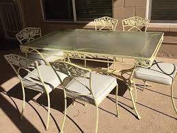 O W Lee Co 7 Pcs Wrought Iron Patio Set
