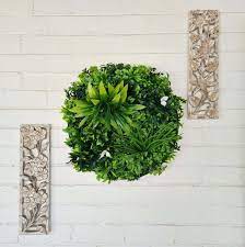 Flowering White Artificial Green Wall