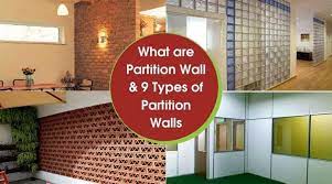 Diffe Types Of Partition Walls A
