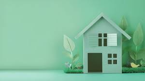 Green Home Paper House Icon
