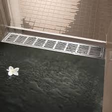 Linear Bathroom Shower Horizontal Drain