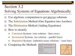 Equations Algebraically