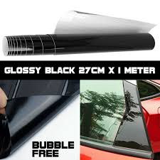 27cm X 100cm Gloss Glossy Black Vinyl