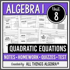 Quadratic Equations Algebra 1