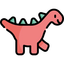 Dinosaur Kawaii Lineal Color Icon
