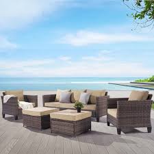 Sanstar 5 Piece Patio Conversation Sofa