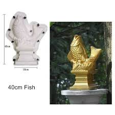 Concrete Garden Fish Statue Mold
