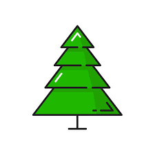 Spruce Isolated Outline Pine Fir Tree