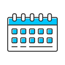 Wall Calendar Desk Planner Color Icon