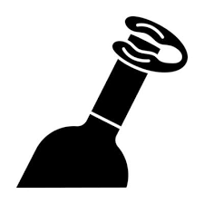 Wine Bottle And Foil Cutter Glyph Icon