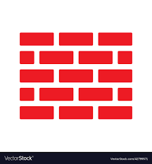 Red Wall Icon Or Logo Royalty Free