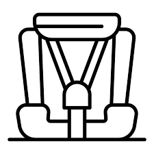 Modern Baby Car Seat Icon Outline
