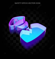 Vector Eps 10 Glowing Neon Police