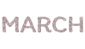 Silver Glitter March Letters Icon