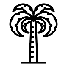 Garden Palm Tree Icon Outline Garden