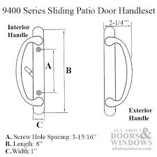 Sliding Patio Door Handle Set Trim Non