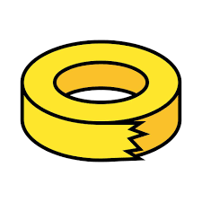 Yellow Masking Tape Icon Vector