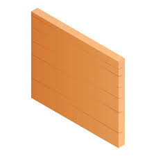 Vector Wood Panel Icon Isometric