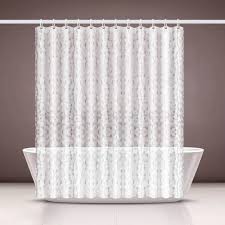 Annvchi Long Shower Curtain Semi Clear