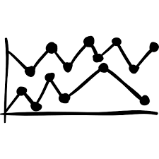Business Graphic Sketch Of Two Lines Icon