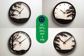 Laser Cut Wall Clock Decor Svg Bundle