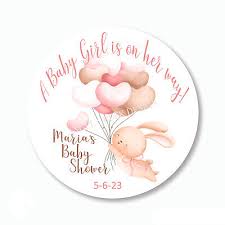 Baby Girl Bunny Baby Shower Favors Tags